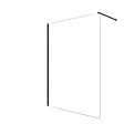 AURLANE - Paroi de Douche 140x200cm en Verre Trempé Transparent 8mm Anticalcaire - Profilé Noir Mat - LINA - vignette