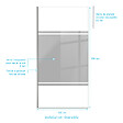 AURLANE - Paroi de Douche 100x200cm Miroir - Profilé + Barre Plafond Finition Chrome - FREEDOM 2 MIRROR - vignette