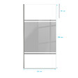 AURLANE - Paroi de Douche 100x200cm Miroir - Profilé + Barre Plafond Finition Chrome - FREEDOM 2 MIRROR - vignette