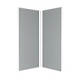AURLANE - Pack 2 Panneaux muraux Silver 90x210cm avec Profilés Chrome - WALL'IT - vignette