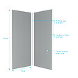 AURLANE - Pack 2 Panneaux muraux Silver 90x210cm avec Profilés Chrome - WALL'IT - vignette