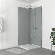AURLANE - Pack 2 Panneaux muraux Silver 90x210cm avec Profilés Chrome - WALL'IT - vignette