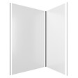 AURLANE - LOT de 2 Panneaux Muraux Aluminium BLANC 90+120x210 cm avec Profilés NOIR MAT - WALL'IT - vignette
