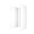 AURLANE - Pack de 3 Panneaux Muraux Aluminium Blanc 90x210 cm avec Profilés Chrome WALL'IT - vignette