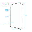 AURLANE - Paroi de Douche 120x200 cm - Cadre et Bras Aluminium Chrome - CHROMED CONTOURING - vignette