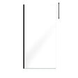 AURLANE - Paroi de Douche 100x200cm Verre Transparent - Profilé + Barre Plafond Noire - FREEDOM 2 BLACK - vignette