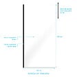 AURLANE - Paroi de Douche 100x200cm Verre Transparent - Profilé + Barre Plafond Noire - FREEDOM 2 BLACK - vignette