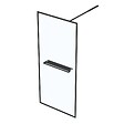 AURLANE - Paroi de Douche Noir Mat 90x200cm - Porte-serviette et étagère - DARK CONTOURING SHELF - vignette