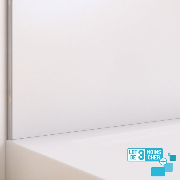 AURLANE - LOT de 3 Panneaux Muraux pour salle de bains en Aluminium Blanc - 120x210cm - WALL'IT - large