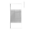AURLANE - Paroi de Douche 90x200cm Miroir - Profilé + Barre Plafond Finition Chrome - FREEDOM 2 MIRROR - vignette