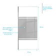 AURLANE - Paroi de Douche 90x200cm Miroir - Profilé + Barre Plafond Finition Chrome - FREEDOM 2 MIRROR - vignette