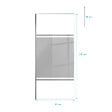 AURLANE - Paroi de Douche 90x200cm Miroir - Profilé + Barre Plafond Finition Chrome - FREEDOM 2 MIRROR - vignette
