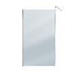 AURLANE - Paroi de Douche 120x200cm Verre Fumé 8mm - Barre de Fixation Extensible et Profil Chrome - vignette