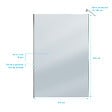 AURLANE - Paroi de Douche 140x200cm Verre Fumé 8mm - Barre de Fixation Extensible et Profil Chrome - vignette