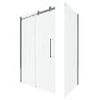 AURLANE - Porte de douche coulissante + retour 140X90cm - RAILROAD CHROMED 140 FRONT-90 - vignette