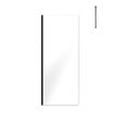 AURLANE - Paroi de Douche 80x200cm Verre Transparent - Profilé + Barre Plafond Noire - FREEDOM 2 BLACK - vignette