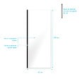 AURLANE - Paroi de Douche 80x200cm Verre Transparent - Profilé + Barre Plafond Noire - FREEDOM 2 BLACK - vignette