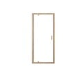 AURLANE - Porte de douche Pivotante 90x200cm - Profilés Aluminium effet Bois - Verre 6mm - WOOD CRUSH - vignette