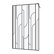 AURLANE - Paroi de douche à l'italienne 120x195cm Sérigraphie Art Déco Arrondie - Noir Mat - GATSBY - vignette
