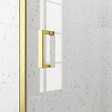 AURLANE - Porte de douche Coulissante 140x200cm - Profilés Or Doré Brossé - Verre Trempé 6mm - GOLDY CRUSH - vignette