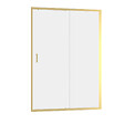 AURLANE - Porte de douche Coulissante 140x200cm - Profilés Or Doré Brossé - Verre Trempé 6mm - GOLDY CRUSH - vignette