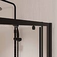 AURLANE - Porte de douche Pivotante Noir 70-80x185cm - Extensible de 69 à 80 cm - BLACK SLIDE 70 80 - vignette