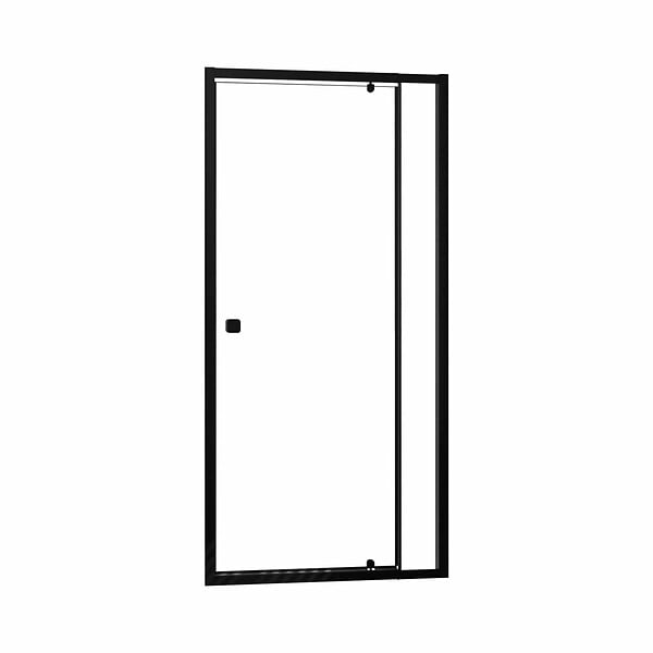 AURLANE - Porte de douche Pivotante Noir 70-80x185cm - Extensible de 69 à 80 cm - BLACK SLIDE 70 80 - large