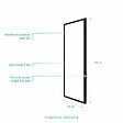 AURLANE - Paroi Retour porte de douche Noir 80x185cm - BLACK SLIDE - vignette