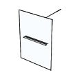 AURLANE - Paroi de Douche Noir Mat 140x200cm - Porte-serviette et étagère - DARK CONTOURING SHELF - vignette