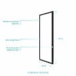 AURLANE - Paroi Retour porte de douche Noir 90x185cm - BLACK SLIDE - vignette