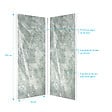 AURLANE - Pack de 2 Panneaux Muraux Pierre Artic Green 90+90x210 cm avec Profilés ANODISE BRILLANT - STONE'IT - vignette