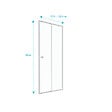 AURLANE - Porte de douche coulissante blanc 120x185cm - extensible - WHITY slide 120 - vignette