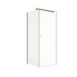 AURLANE - Paroi de retour 80x180 cm pour Porte de Douche - Verre Trempe 5mm - Finition Noire - DARK ELEMENTARY - vignette