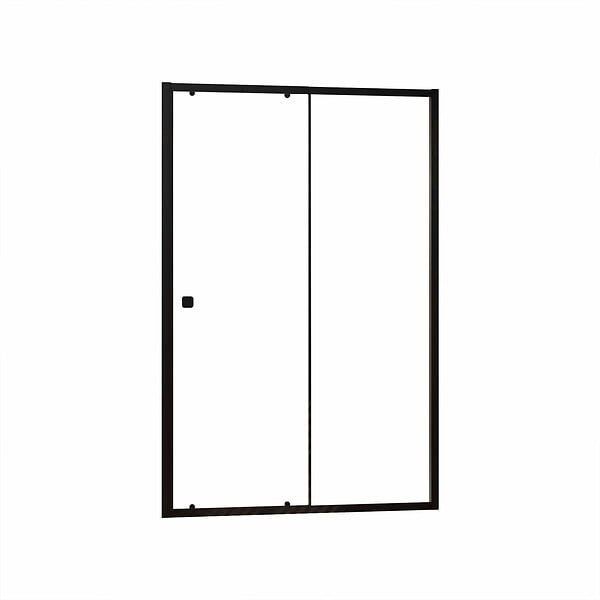 AURLANE - Porte de douche Coulissante Noir 100x185cm - Extensible de 98.5 à 112.5cm - BLACK SLIDE 100 - large