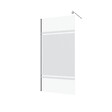AURLANE - Paroi de Douche 100x200cm - Bande Miroir - Barre de Fixation Extensible et Profil Chrome - vignette