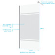 AURLANE - Paroi de Douche 100x200cm - Bande Miroir - Barre de Fixation Extensible et Profil Chrome - vignette