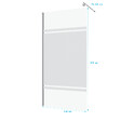 AURLANE - Paroi de Douche 100x200cm - Bande Miroir - Barre de Fixation Extensible et Profil Chrome - vignette