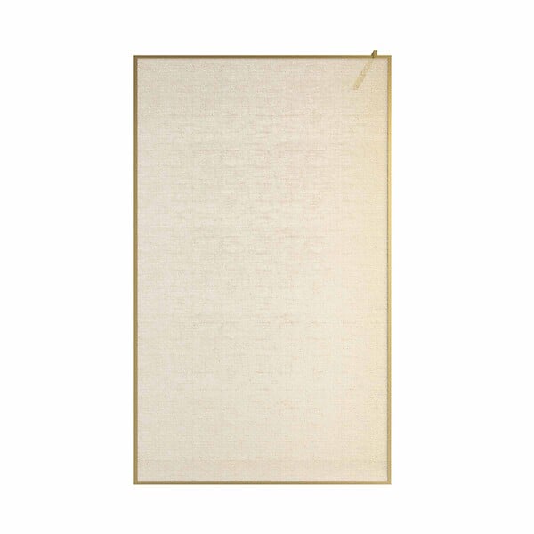 AURLANE - Paroi de douche 140x200cm - Verre feuilleté avec tissu doré - Encadrement Or Brossé - COUTURE - large
