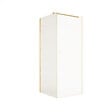 AURLANE - Retour pour Porte de Douche 90x180 cm Verre Trempe 5mm - Finition Or Brosse - GOLD ELEMENTARY - vignette
