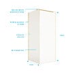 AURLANE - Retour pour Porte de Douche 90x180 cm Verre Trempe 5mm - Finition Or Brosse - GOLD ELEMENTARY - vignette