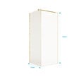 AURLANE - Retour pour Porte de Douche 90x180 cm Verre Trempe 5mm - Finition Or Brosse - GOLD ELEMENTARY - vignette