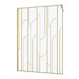 AURLANE - Paroi de douche à l'italienne 140x195cm Sérigraphie Art Déco Arrondie - Or Brossé - GATSBY - vignette