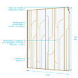 AURLANE - Paroi de douche à l'italienne 140x195cm Sérigraphie Art Déco Arrondie - Or Brossé - GATSBY - vignette
