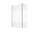 AURLANE - Paroi de Douche et Volet Pivotant 100+40x200 cm - Bande Dépolie - Barre de Fixation Chrome - vignette