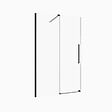 AURLANE - Porte de Douche Coulissante 120x195cm Verre Trempé Transparent 6mm - Finition Noire Mate - SLIDE-IN - vignette
