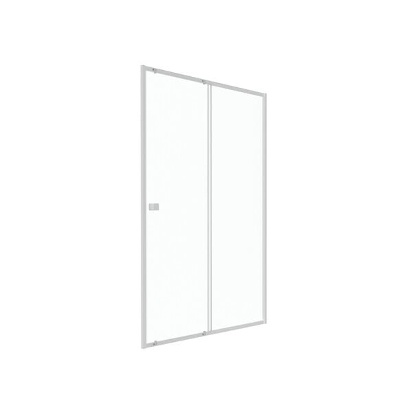 AURLANE - Porte de douche coulissante blanc 140x185cm - extensible - WHITY slide 140 - large