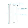 AURLANE - Porte de douche coulissante blanc 140x185cm - extensible - WHITY slide 140 - vignette