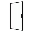 AURLANE - Porte de douche coulissante 100x200 cm - Verre transparent - Profilé Noir - CRUSH - vignette