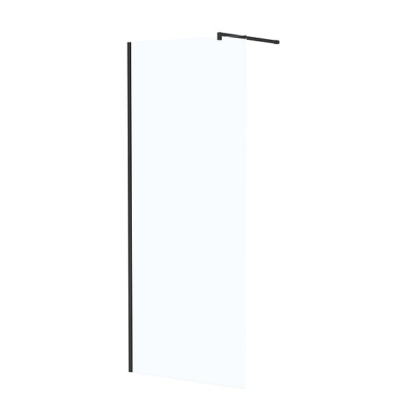 AURLANE - Paroi de Douche 80x195 cm en Verre Trempé 5 mm - Finition Noire - DARK ELEMENTARY - large