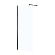 AURLANE - Paroi de Douche 80x195 cm en Verre Trempé 5 mm - Finition Noire - DARK ELEMENTARY - vignette